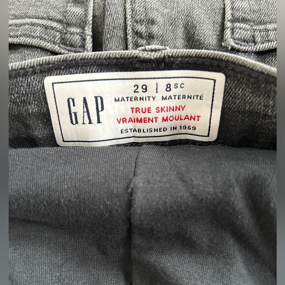 Gap Maternity True Skinny | Faded Black | Sz 29 - Picture 5 of 7